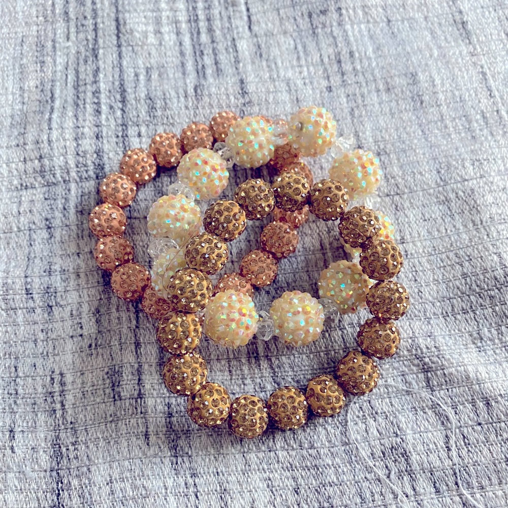 Sparkly beaded bracelets